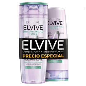 Imagen de ELVIVE SHAMPOO HIALURÓNICO PURE + ACONDICIONADOR PACK (370+200 ml)