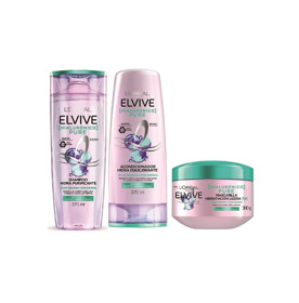 Imagen de PACK ELVIVE HIALURONICO PURE SHAMPOO + ACONDICIONADOR + MASCARILLA 370+370+300 ml