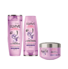 Imagen de PACK ELVIVE HIALURONICO SHAMPOO + ACONDICIONADOR + MASCARILLA 370+370+300 ml