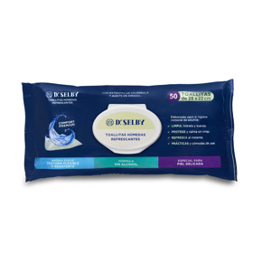 Imagen de DR. SELBY TOALLITAS HUMEDAS REFRESCANTES S/ALC. [50 uni.]