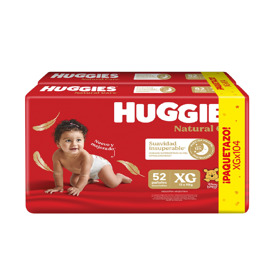 Imagen de HUGGIES NATURAL CARE PAQUETAZO XG XG [104 uni.]