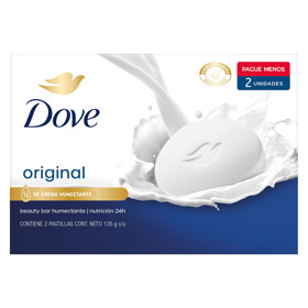 Imagen de DOVE JABON BLANCO 10% DESC. 2 uni. 270 gr