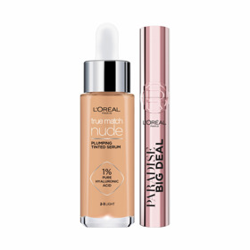 Imagen de PACK LOREAL MASCARA BIG DEAL + BASE LIQUIDA TRUE MATCH LIGHT 2-3 8,9+30 ml