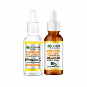 Imagen de PACK GARNIER EXPRESS ACLARA SERUM + SERUM NOCHE VITAMINA C 30+30 ml
