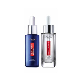 Imagen de PACK LOREAL REVITALIFT HIALURONICO SERUM + RETINOL SERUM 30+30 ml