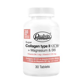 Imagen de QUALIVITS COLAGENO TIPO II + MAGNESIO + B6 40mg+281mg+1mg+30mg [30 comp.]