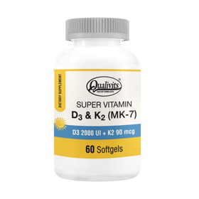 Imagen de QUALIVITS VITAMIN D3 & K2 MK-7 2000iu+90mcg [60 cap.]