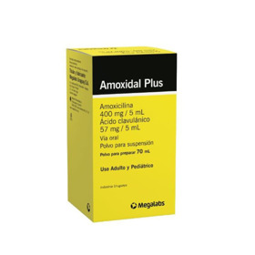 Imagen de AMOXIDAL PLUS DUO 400+57 mg. [70 ml]