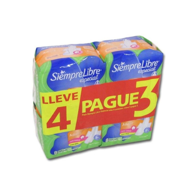 Imagen de SIEMPRE LIBRE ESPECIAL ALAS PACK 4x3 [32 uni.]