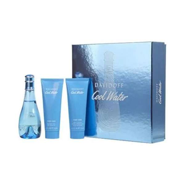 Imagen de DAVIDOFF COOL WATER EDT+BODY LOTION+SHOWER GEL COFRE [100+75+75ml]