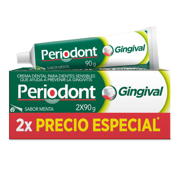 Imagen de PERIODONT CREMA DENTAL GINGIVAL PACK 2 unidades [180 gr]