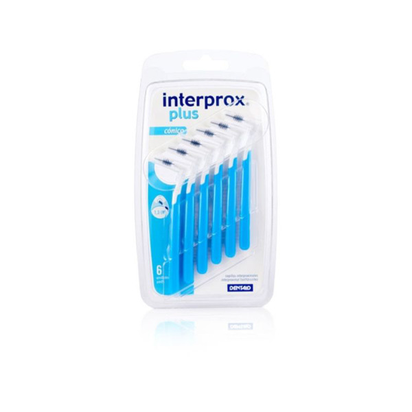 Imagen de INTERPROX PLUS 2G CONICO AZUL BLISTER 1,3 mm [6 uni.]