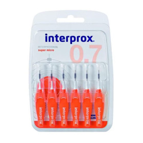 Imagen de INTERPROX 4G SUPER MICRO NARANJA BLISTER 0,7 mm [6 uni.]
