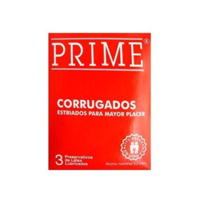 Imagen de PRIME PRESERVATIVOS CORRUGADOS ROJO 3 uni.