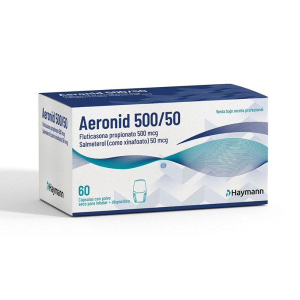 Imagen de AERONID 500/50 POLVO P/INHALAR 500/50mcg [60 cap.]