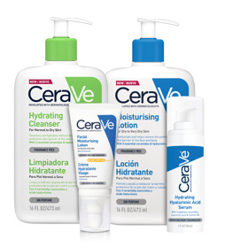 Imagen de CERAVE SERUM+LECHE+LOCION+LOCION FACIAL COMBO [30+473+473+52ml]